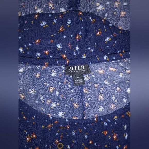A.n.a. blue floral off shoulder blouse - Picture 4 of 4